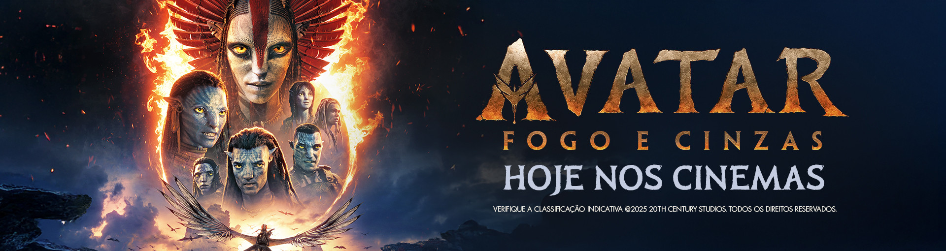 Banner Avatar: Fogo e Cinzas