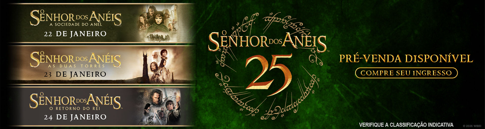 Banner O Senhor dos Anéis: O Retorno do Rei (Relançamento