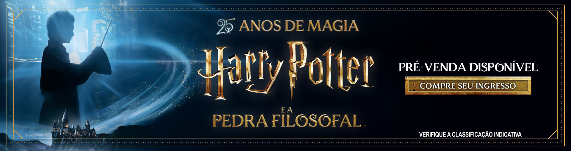 Banner Harry Potter e a Pedra Filosofal - 25º Aniversário
