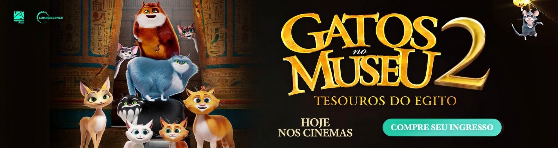 Banner promocional: Gatos No Museu 2: Tesouros Do Egito